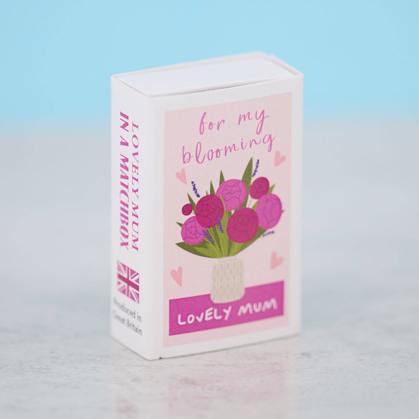 For My Blooming Lovely Mum Vase Of Flowers In A Matchbox