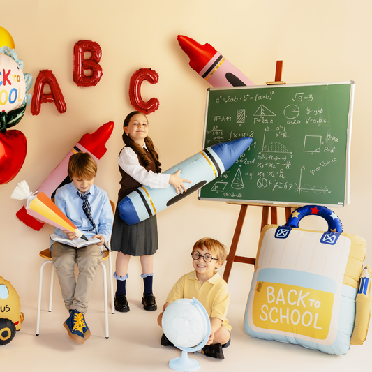 Partydeco Back to School Backpack Foil Balloon (32 inch)