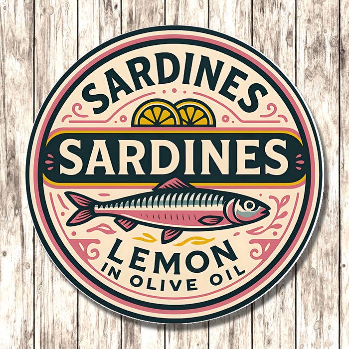 Sardines Lemon in Olive Oil Metal Sign – Vintage Kitchen