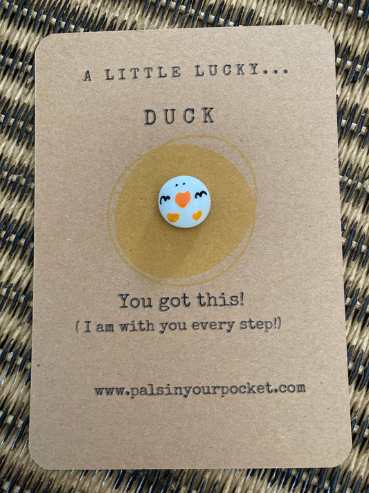 Lucky Duck Charm, Positive Pebble & Pocket Hug