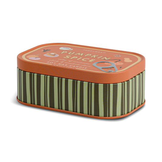 Paddywax Bistro Pumpkin Printed Tin Candle