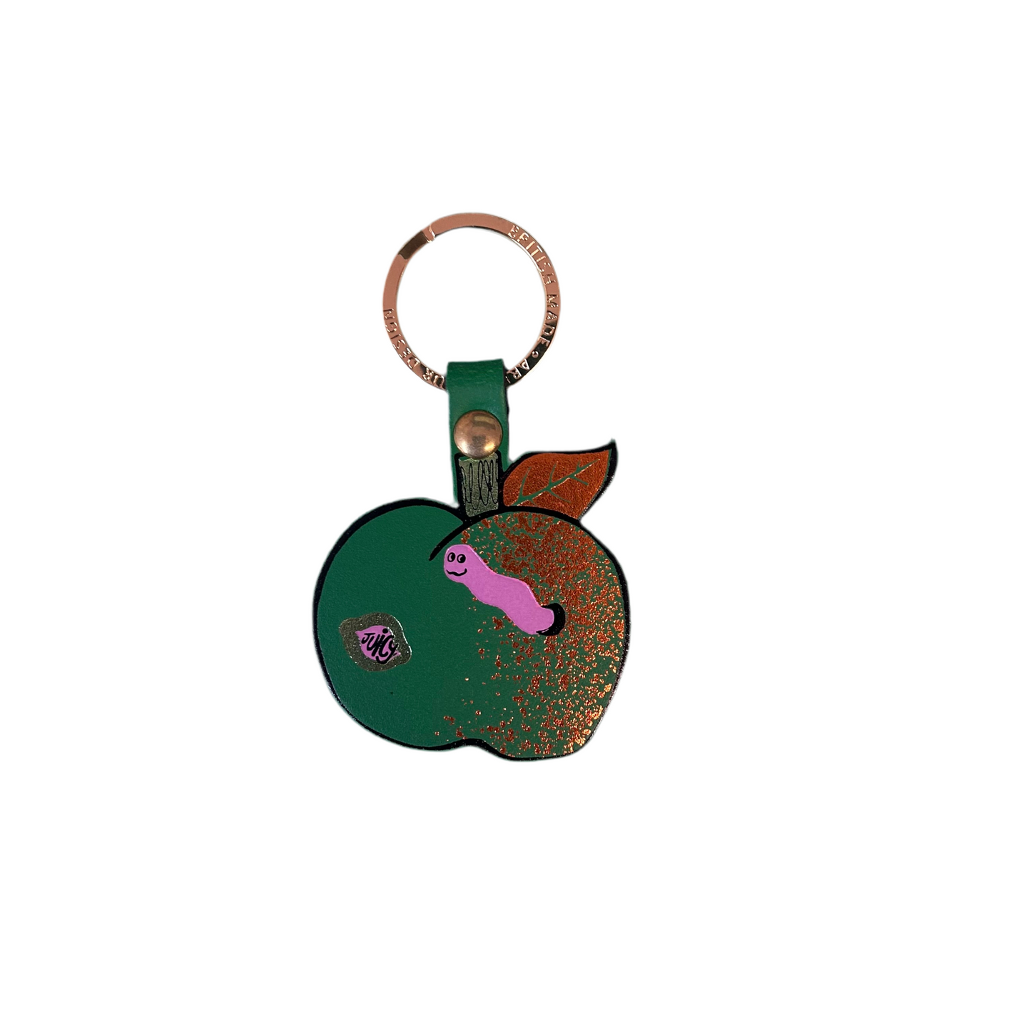 Juicy apple keyring apple green