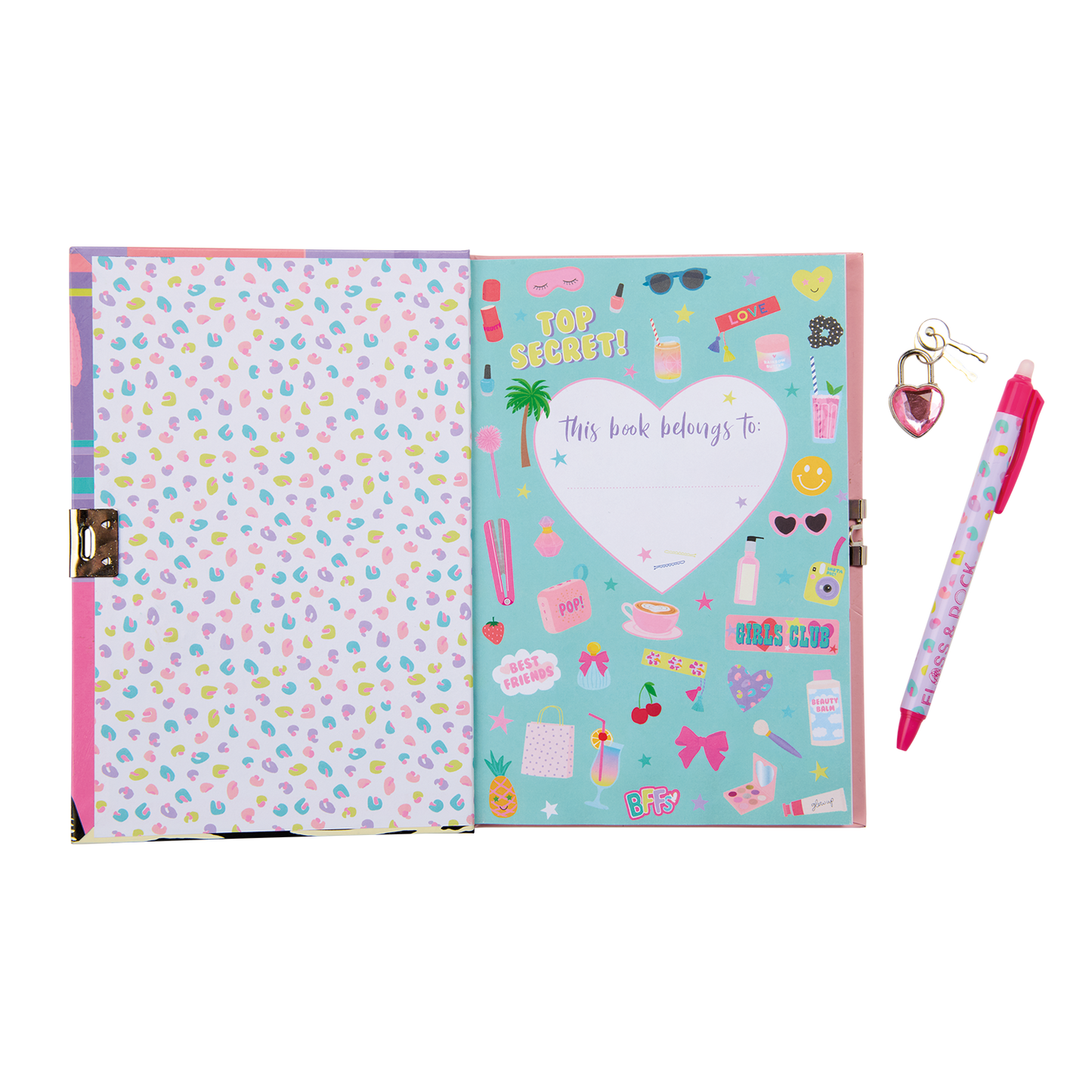 Fashion Friends Lockable Diary ( 3 designs, 2 of each )