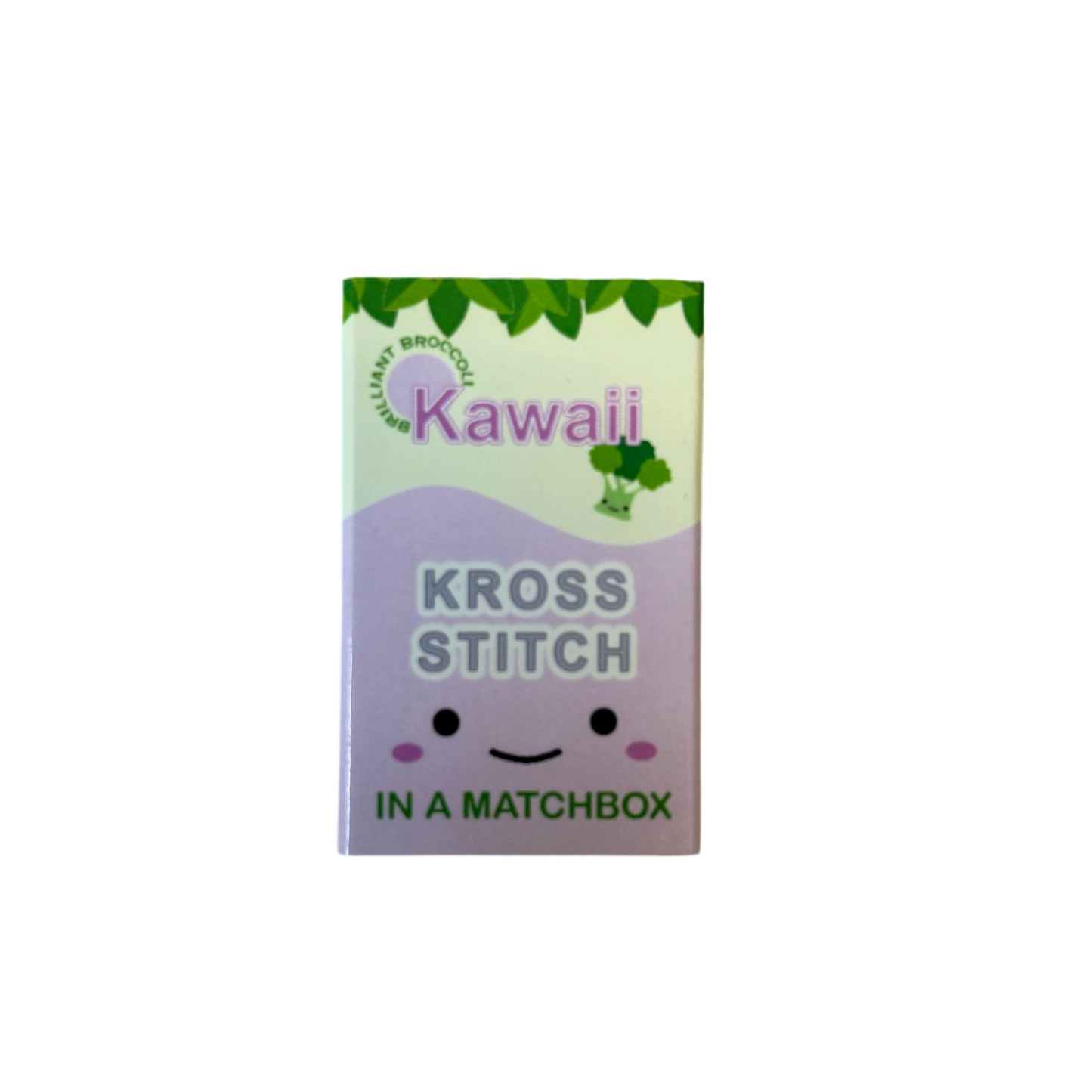 Kawaii broccoli cross stitch