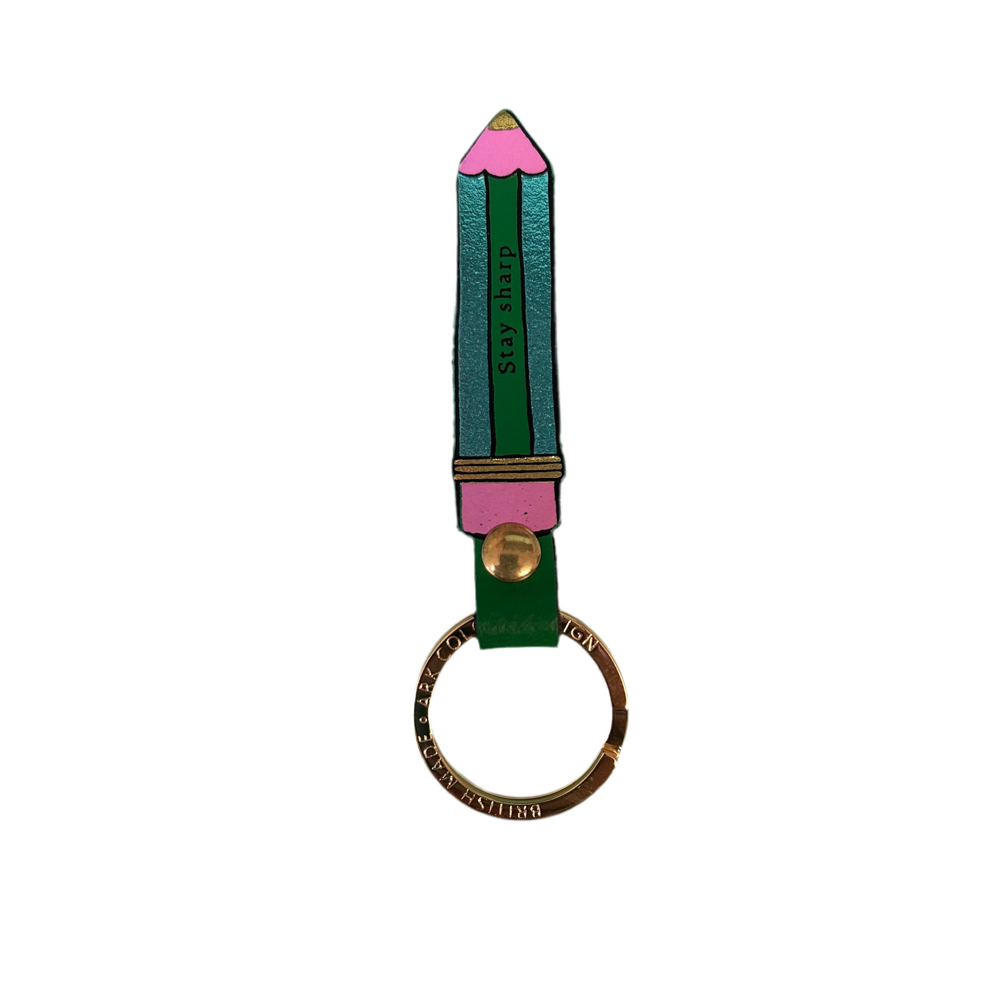 Stay sharp key fob green