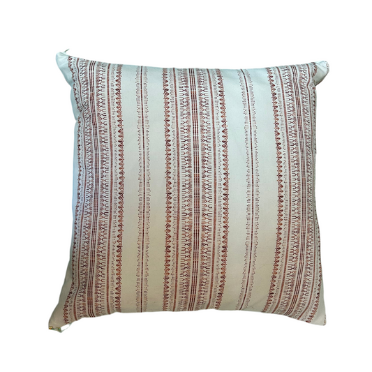 Pure edit coral stripe/heart 18 " cushion
