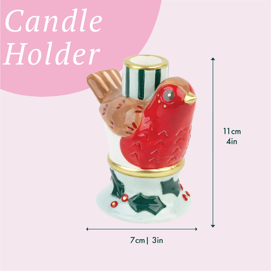 Robin Ceramic Candle Holder
