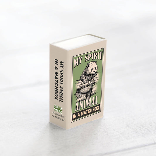 Wool Felt Panda Spirit Animal In A Matchbox