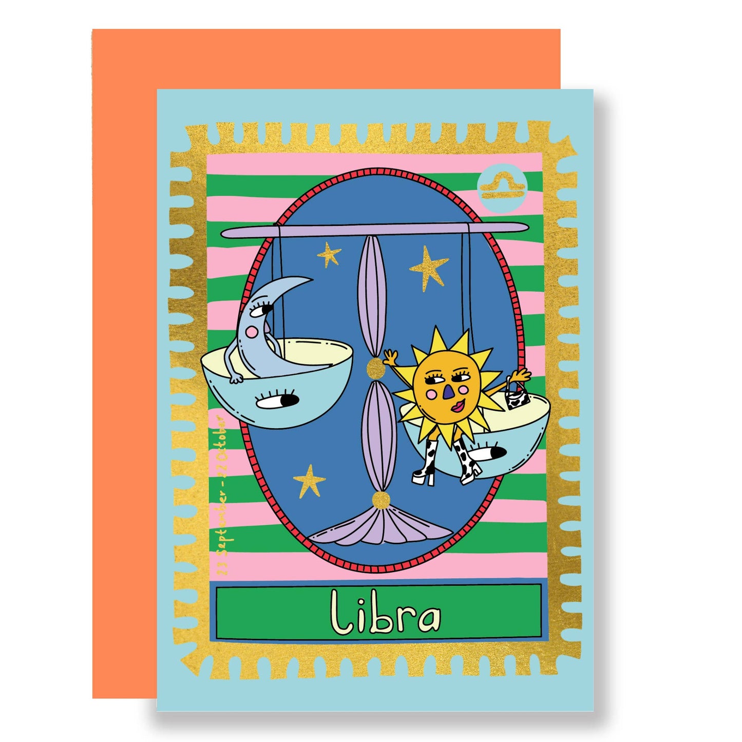 Zodiac- Libra - gold foil (NEW)