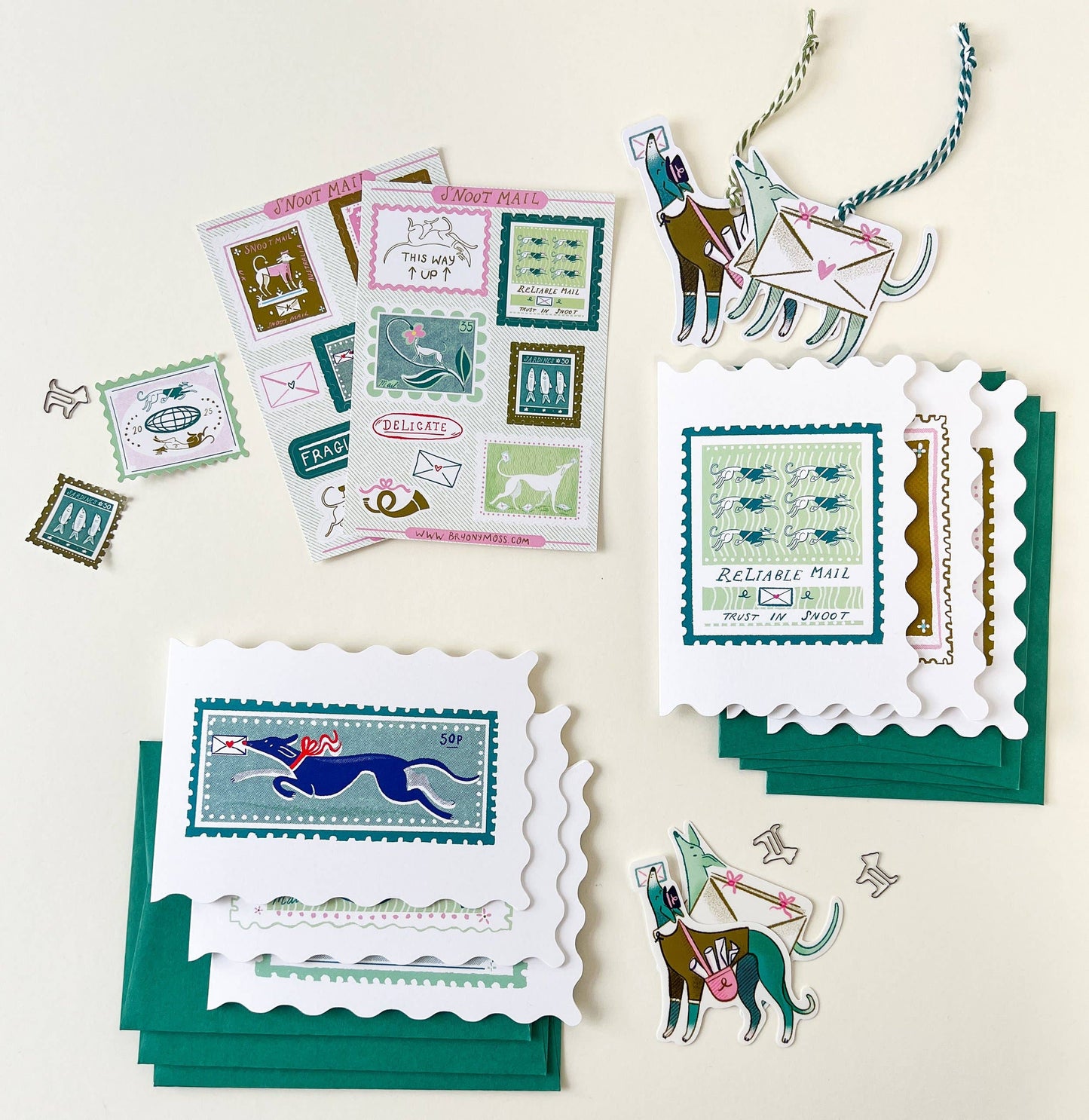Snoot Stamp, A6 Shaped Greetings Card
