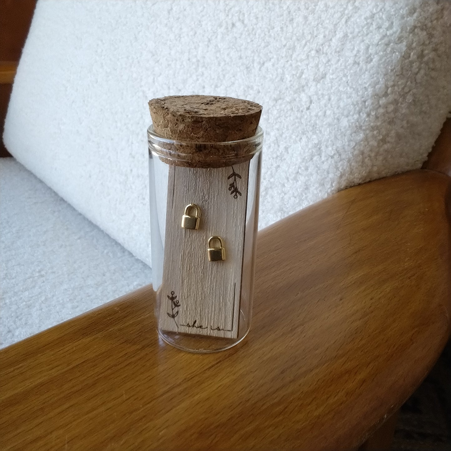 Gold Lock Stud Earrings