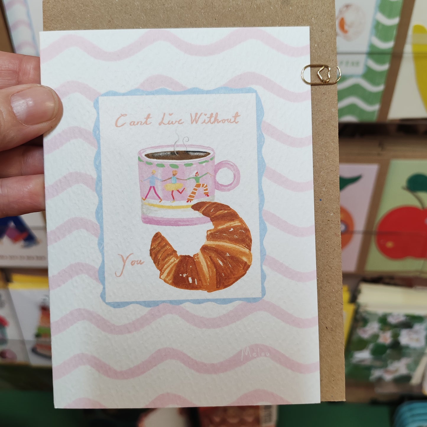 Can't live without coffee Greeting card