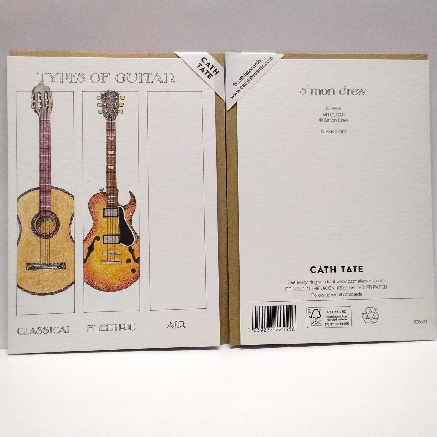 Air Guitar - Types of Guitar Greeting Card
