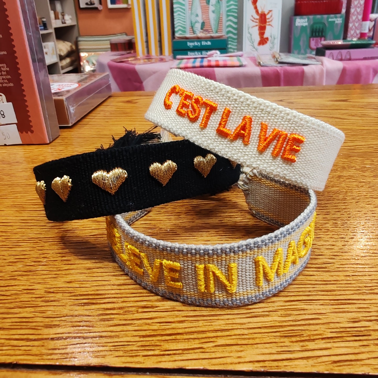 Cest la vie woven bracelet