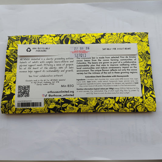 Bee free dark chocolate and honeycomb