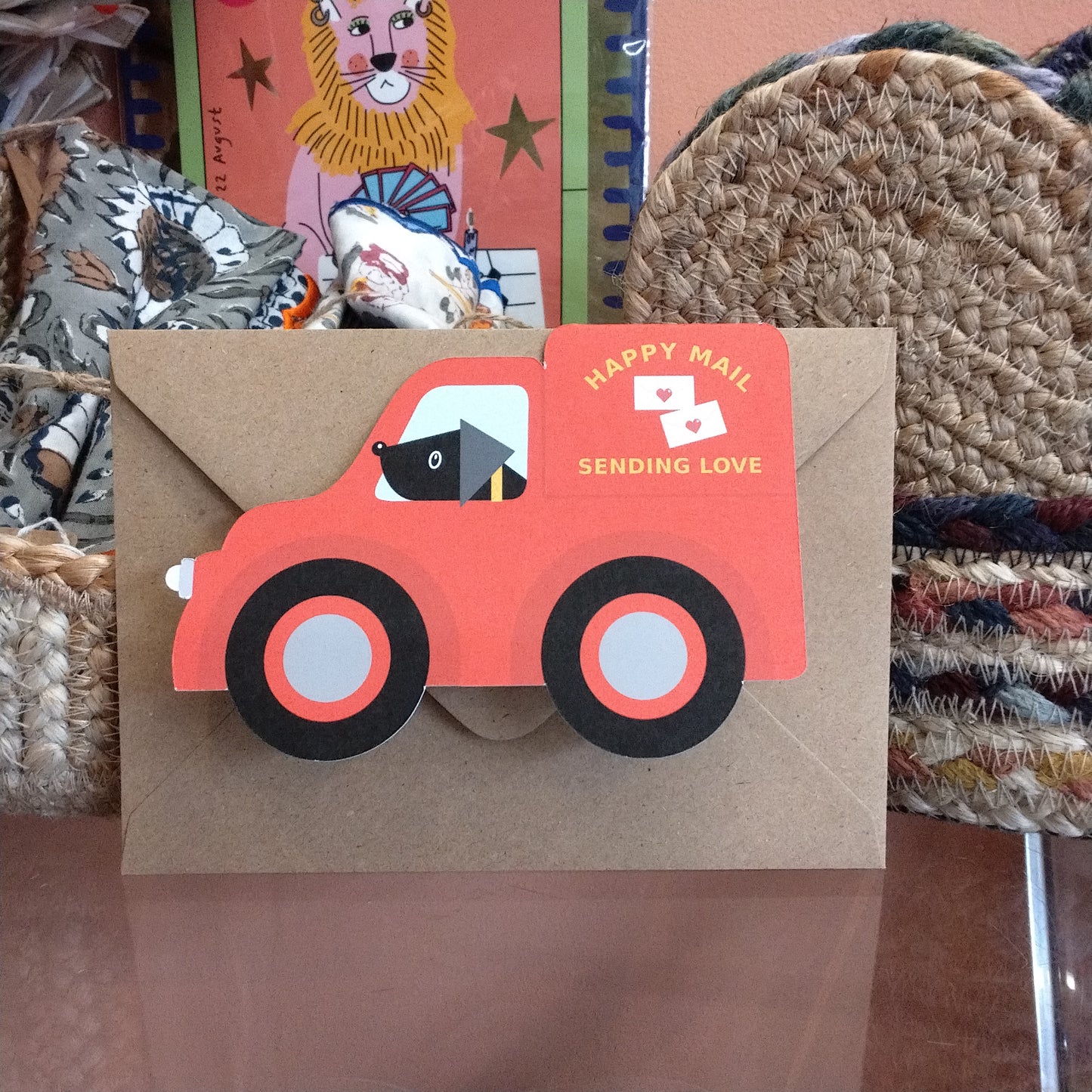 Happy Mail Post Van Card