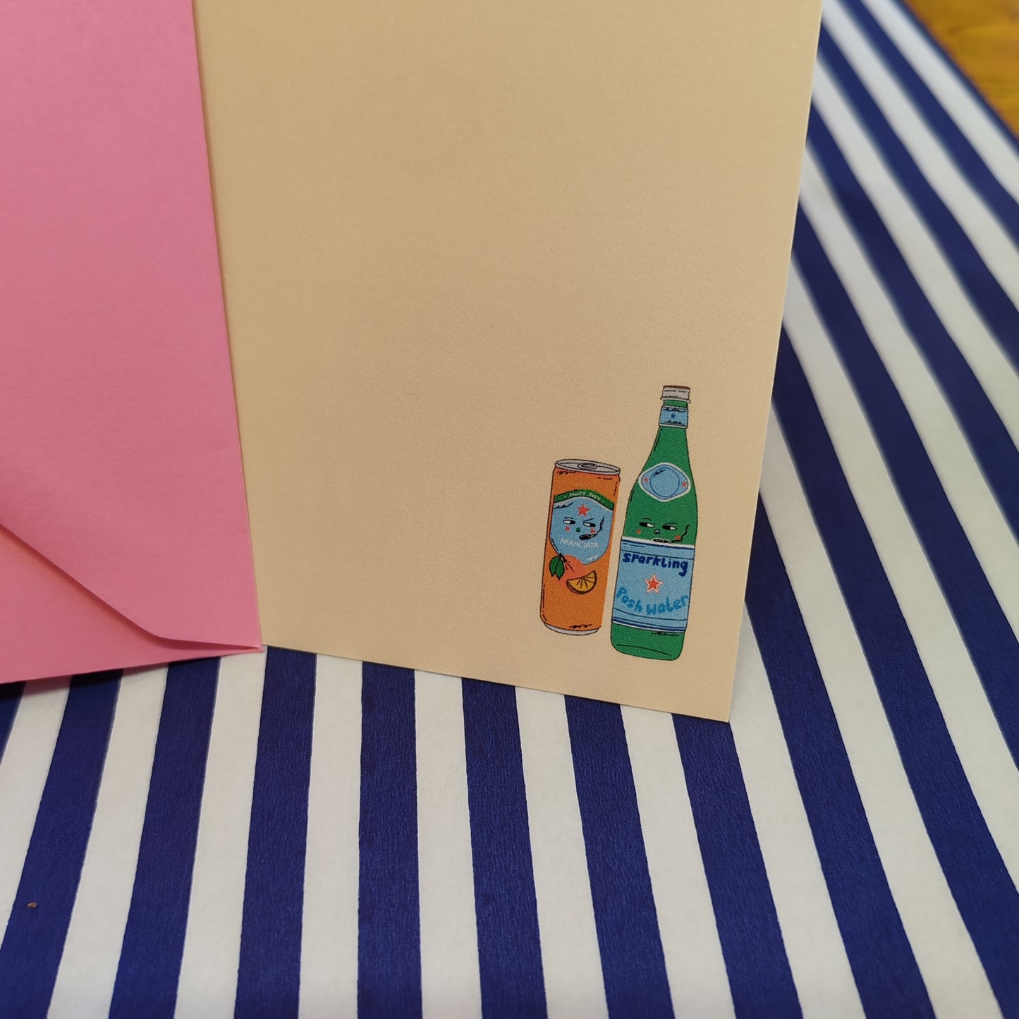 Sparkling posh water Greeting card
