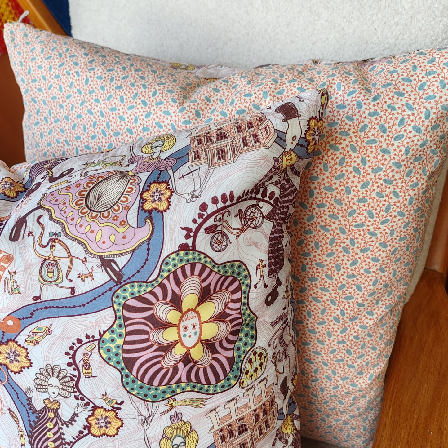Bates Own Brand - Handmade unique pair of cushions.