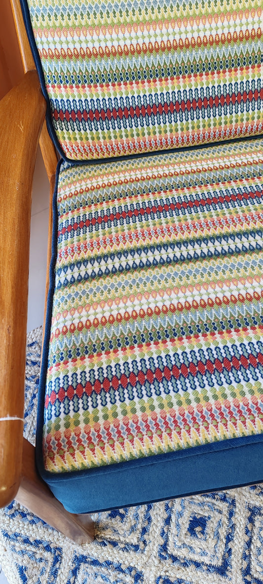 Cintique lounge chair with Ian Sanderson fabric