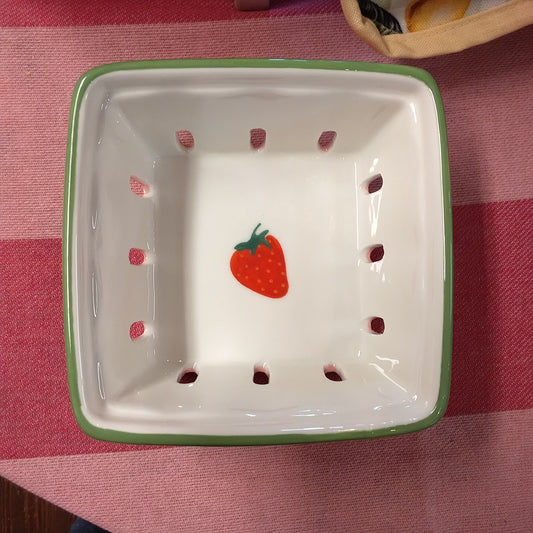 Ceramic Punnet, fruit decoration