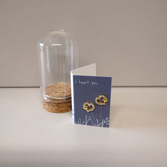 Crystal heart earrings