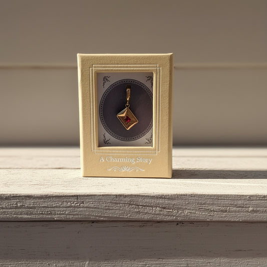 Envelope red heart Charm