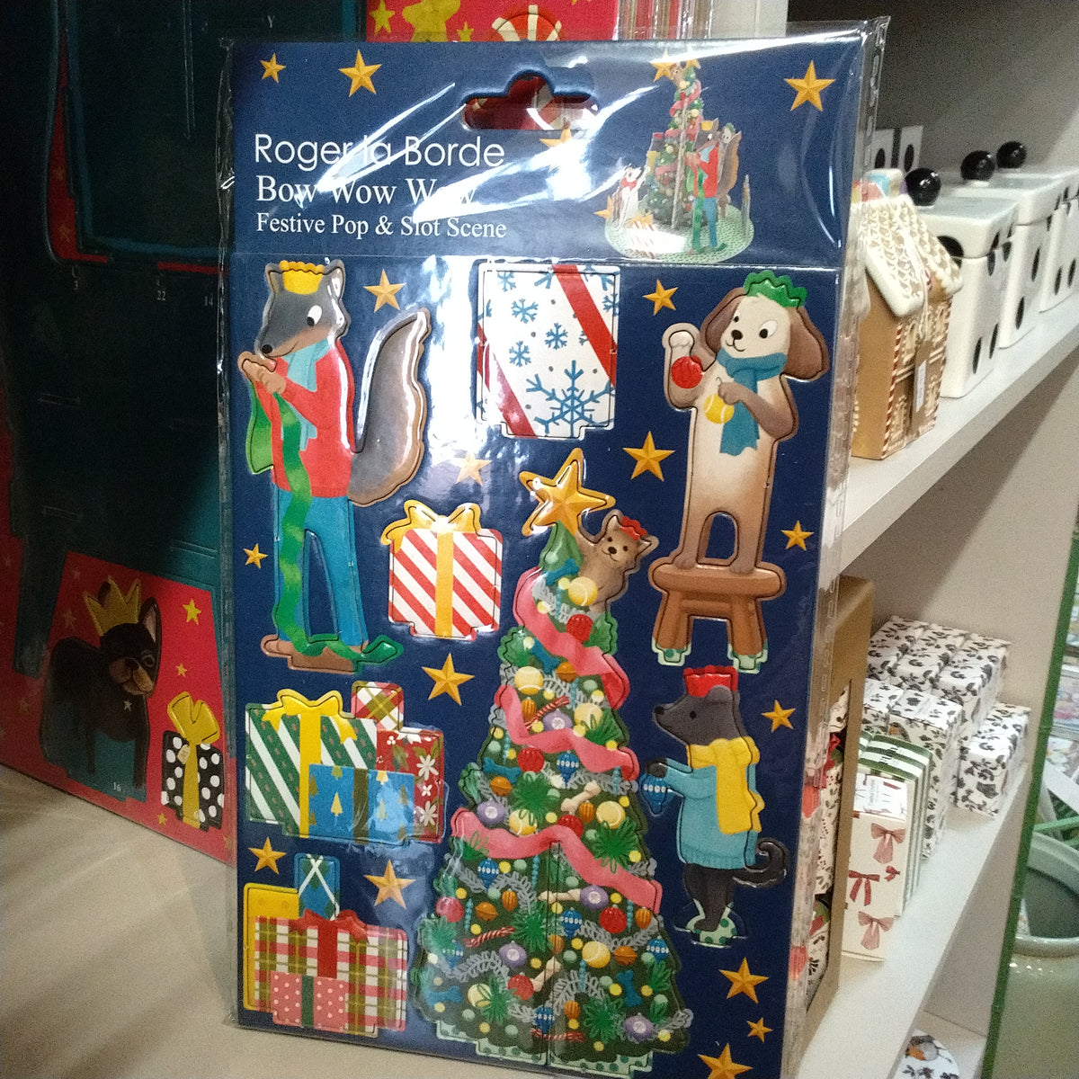 Pop and slot advent calendar. Bow wow wow