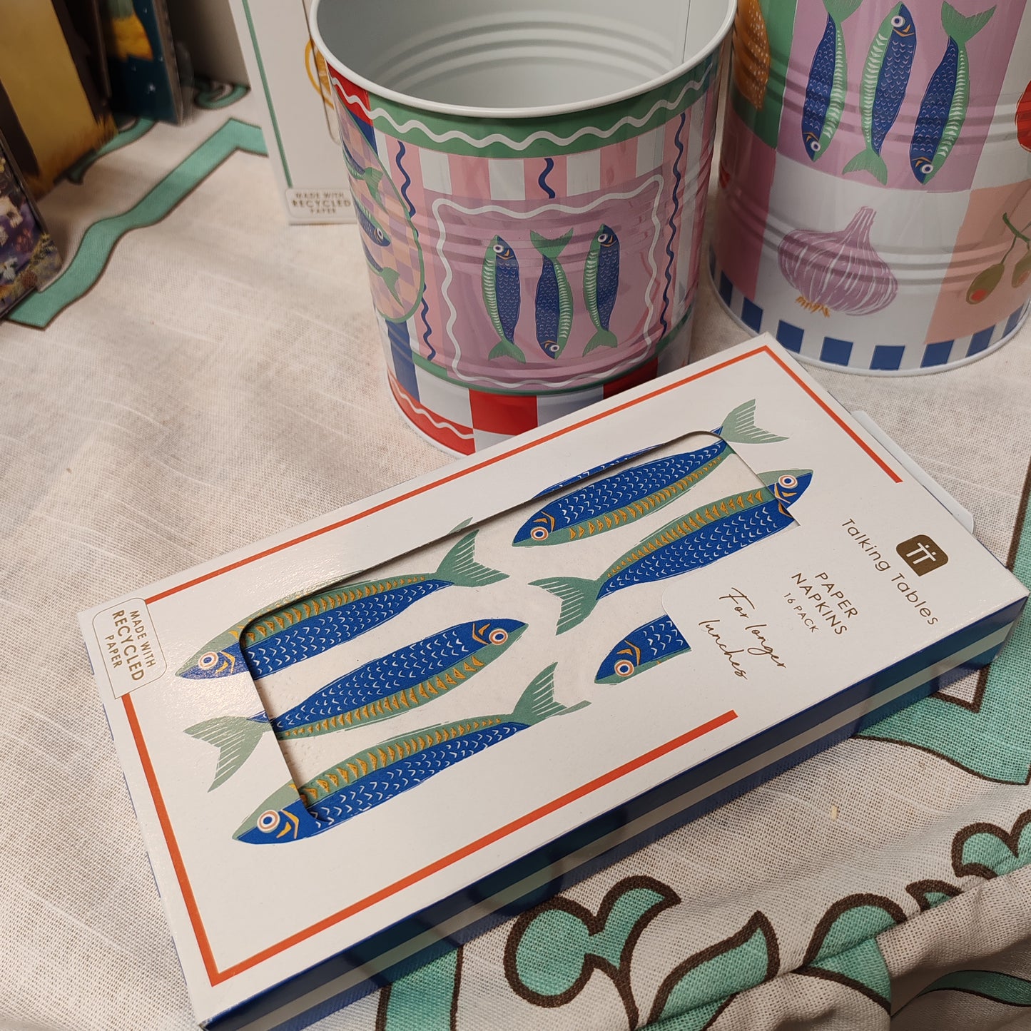 Fish//sardines design paper guest napkin