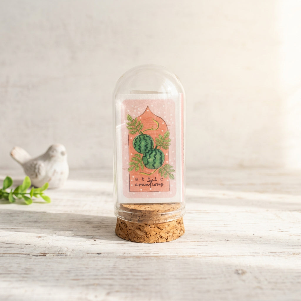 Cocktail Menu Watermelon Earrings - Silver