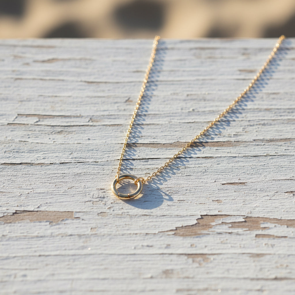 Spring Ring Necklace, Charm Chains