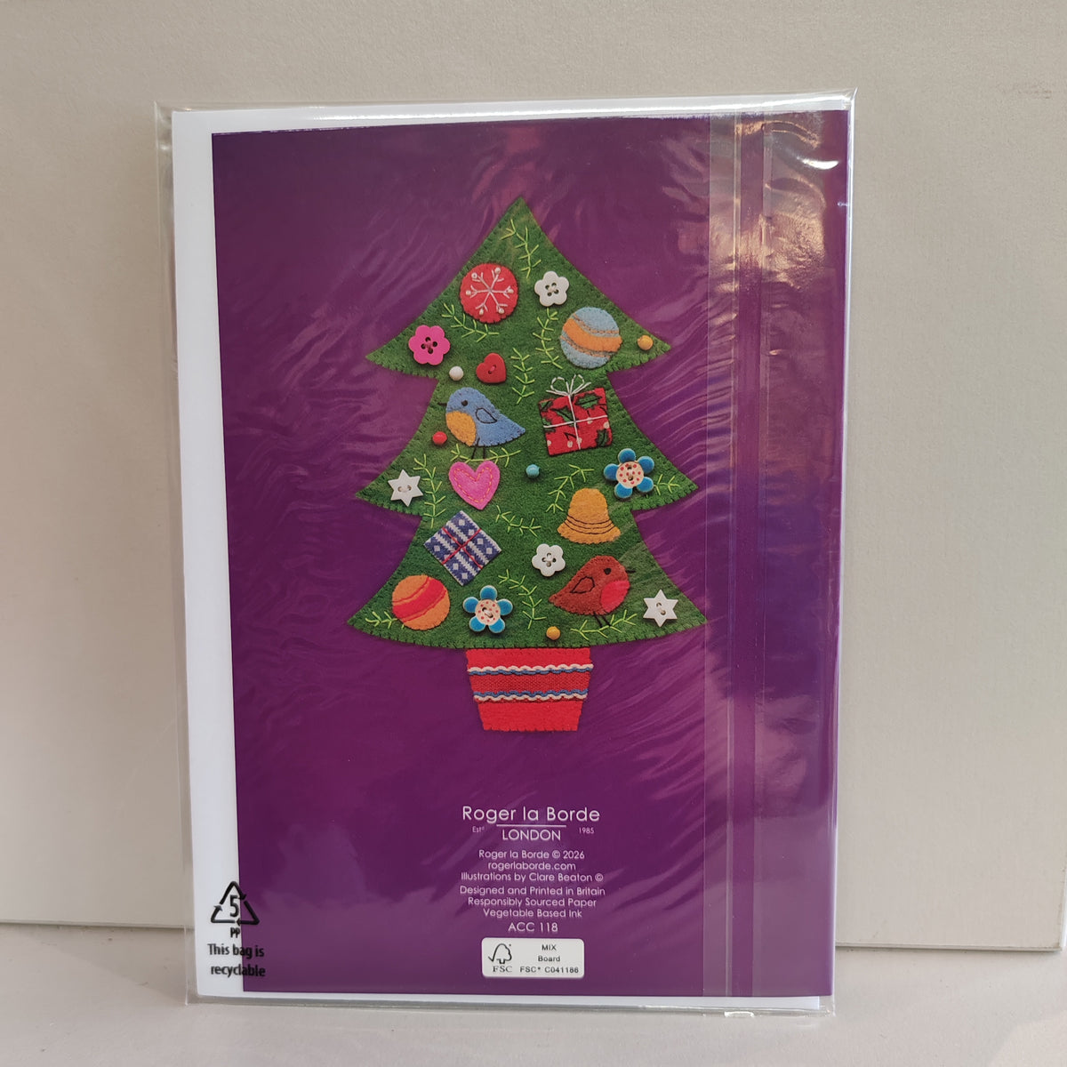 Colourful Christmas tree advent calendar Greeting card