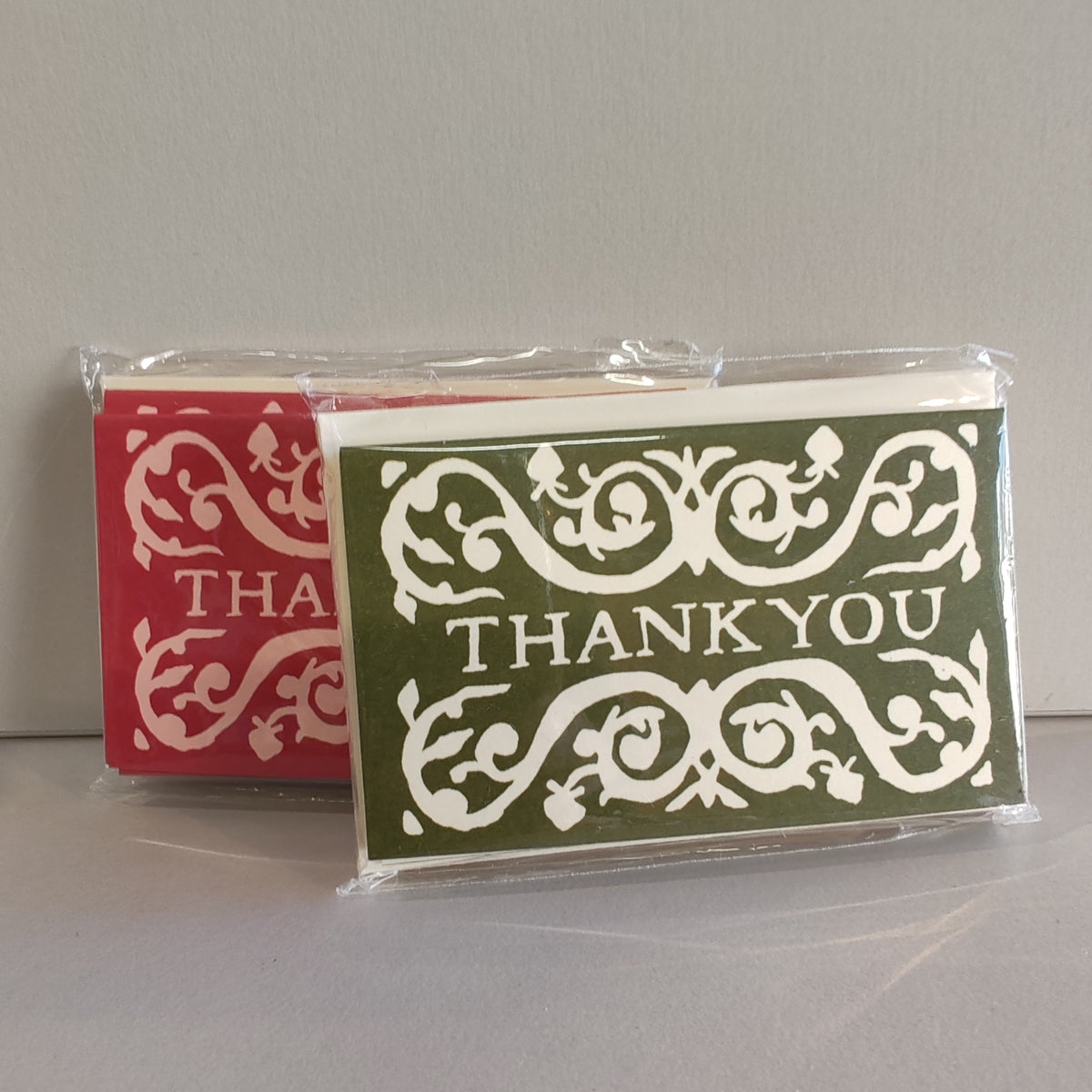Pack of Arabesque Thank you gift cards. Raspberry