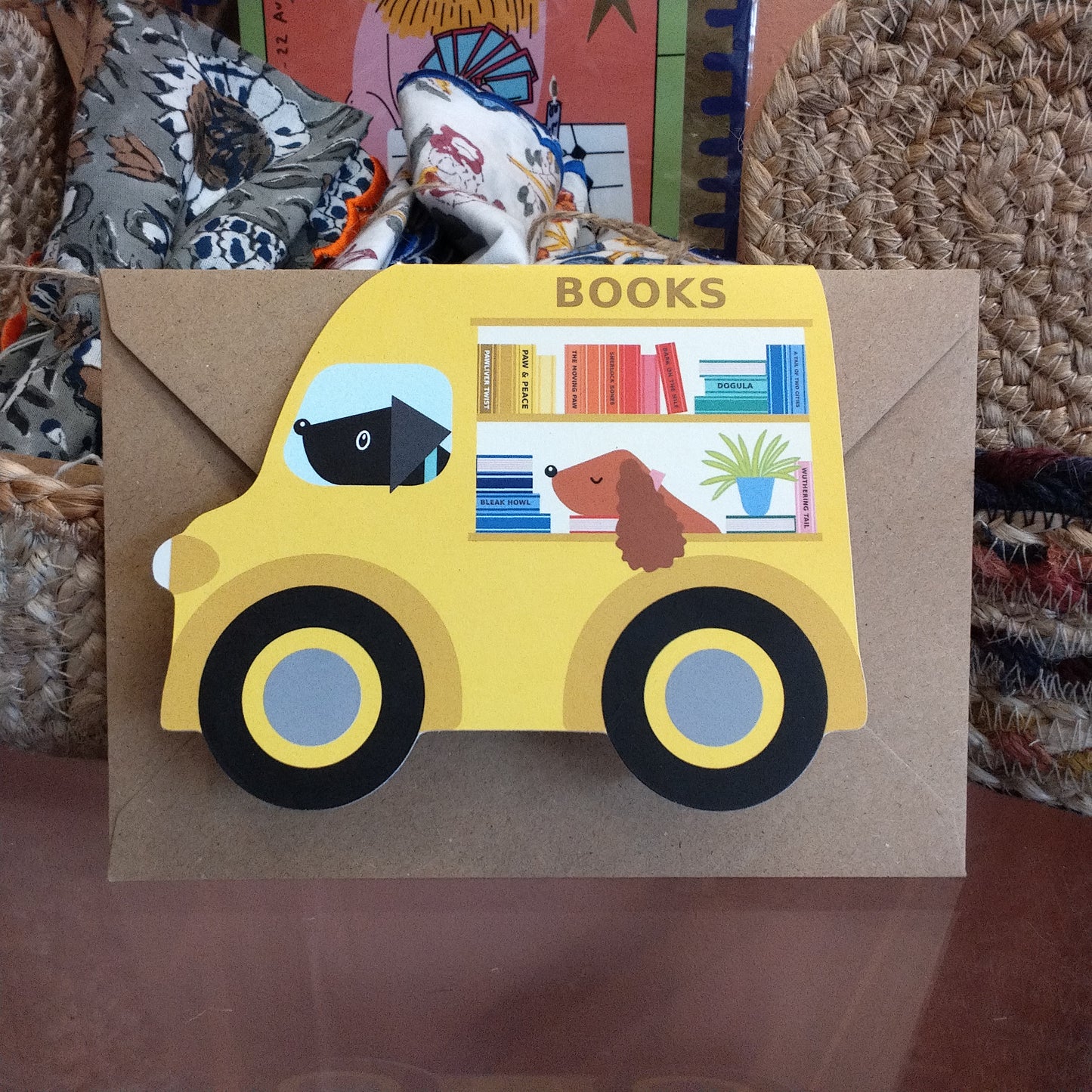 Book Van Shaped Card