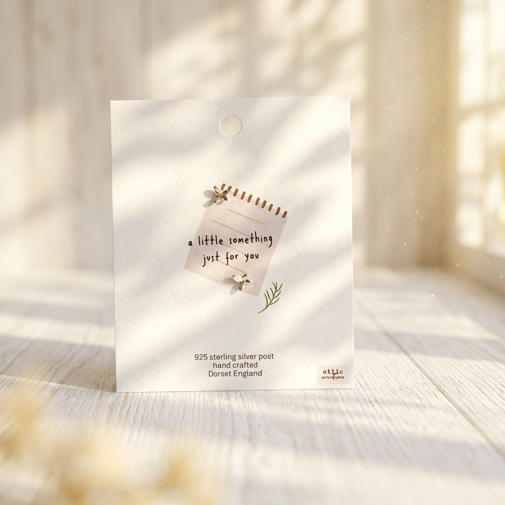 Mini Butterfly Earrings - Silver
