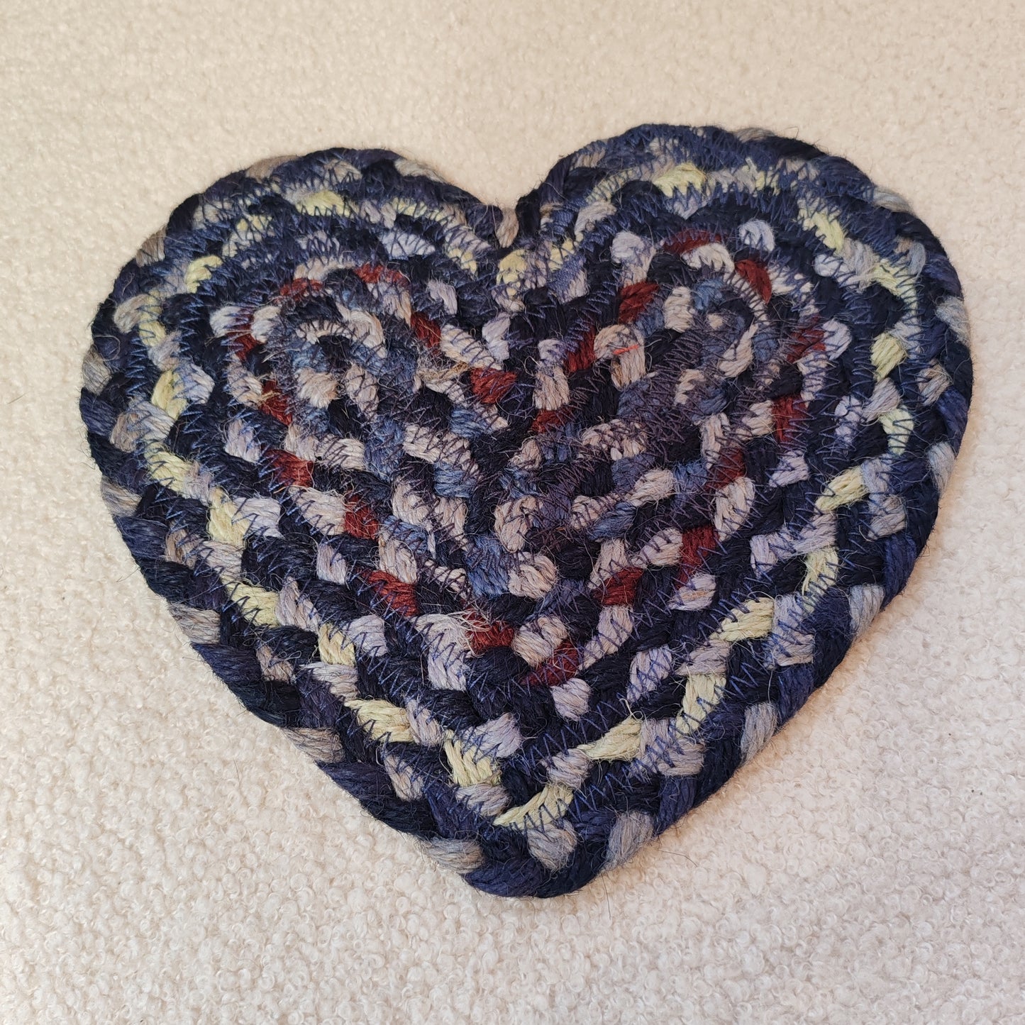 Jute Heart Coaster - Lupin