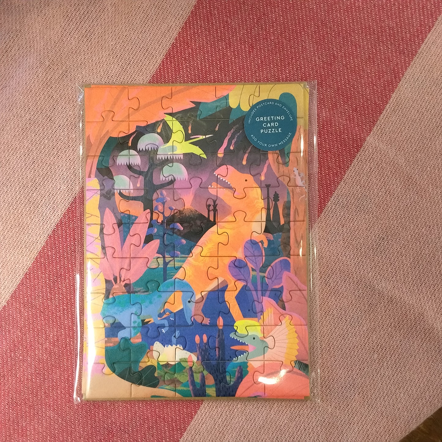 Dinosaurs jigsaw greeting card