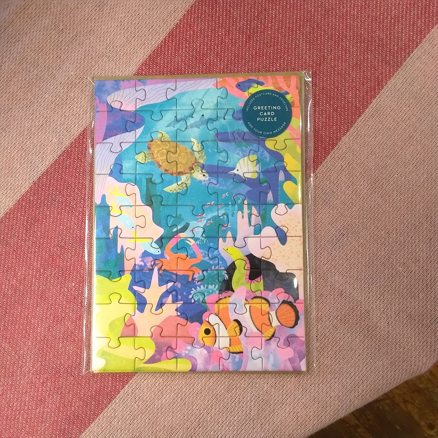 Great barrier reef jigsaw greeting card