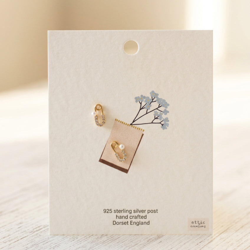 Gold Clip Earrings