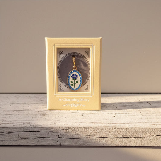 Blue Rose Charm