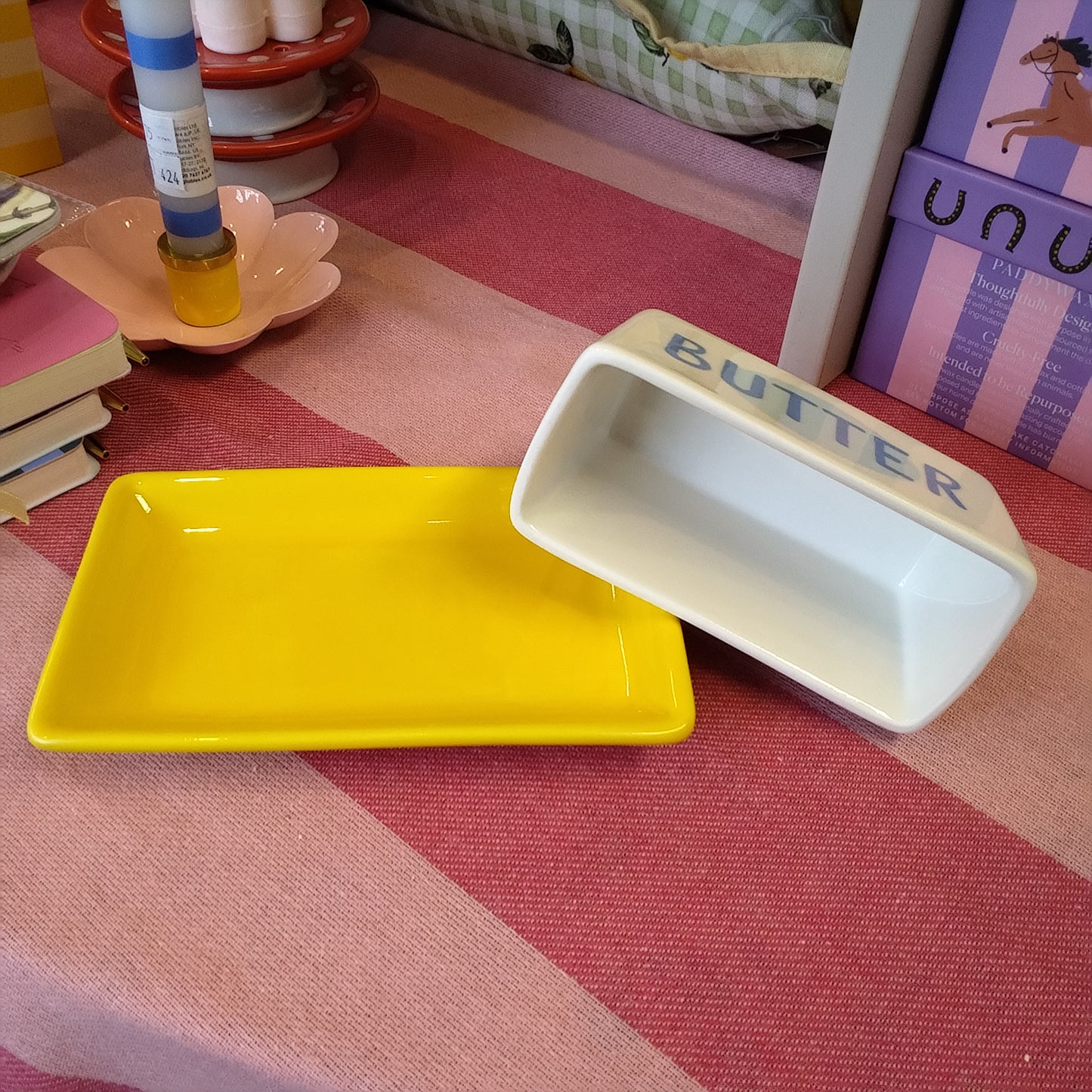 Small Butter Dish, Blue, Bon Appetit