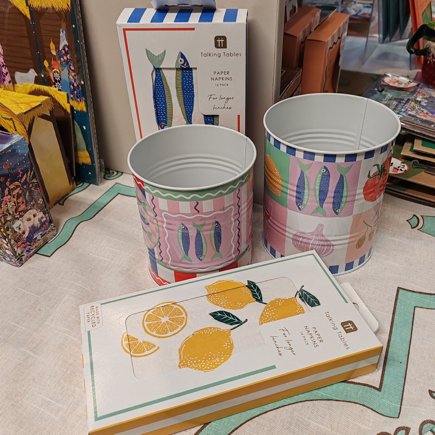 Bon Appetit metal storage tin Set of 2 .