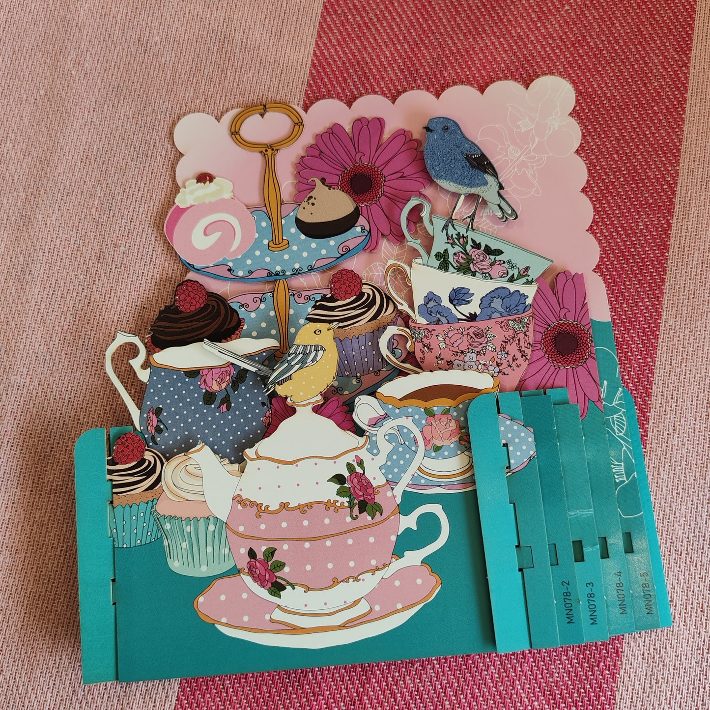 Miniature world Greeting card. Pop up 3d Cake Theme