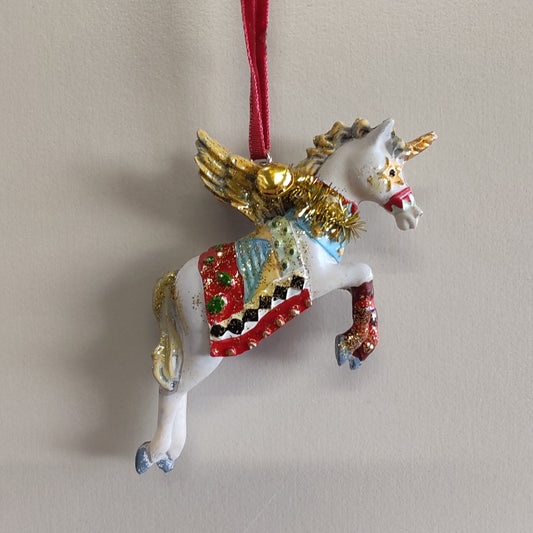 Gold Glitter Circus Unicorn Resin Decoration