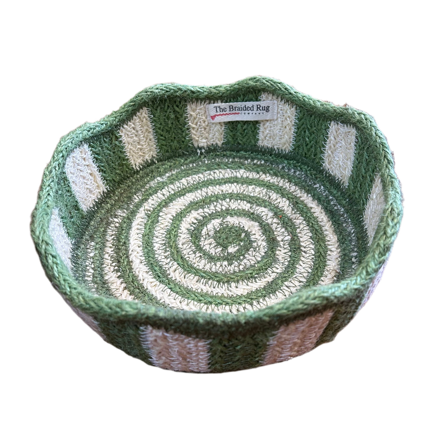 Tulip basket jade lime/white mini