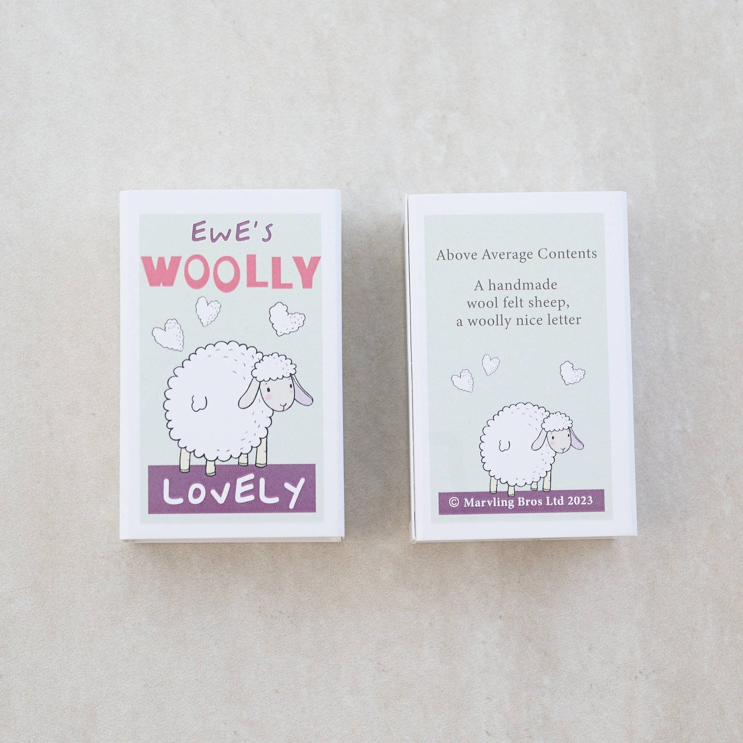Ewes Woolly Lovely Wool Felt Sheep In A Matchbox