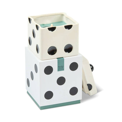 Paddywax Lucky Dice 10oz/283g Ceramic Green Wax Candle - Misted Lime