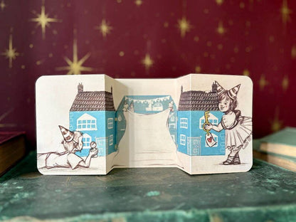 Hand-Illustrated Fold-Out Dollhouse Card – New Home Congratulations Greeting – UK Artist Design
