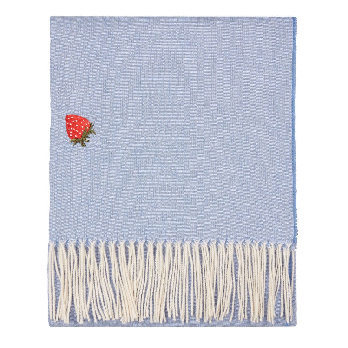 Fruits Lightweight Embroidered Throw Berry Sweet Blue