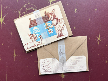 Hand-Illustrated Fold-Out Dollhouse Card – New Home Congratulations Greeting – UK Artist Design