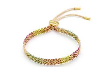 Millie Candy Mesh Woven Gold Bracelet